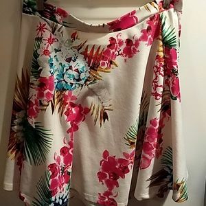 Hm floral print skirt elastic waist band